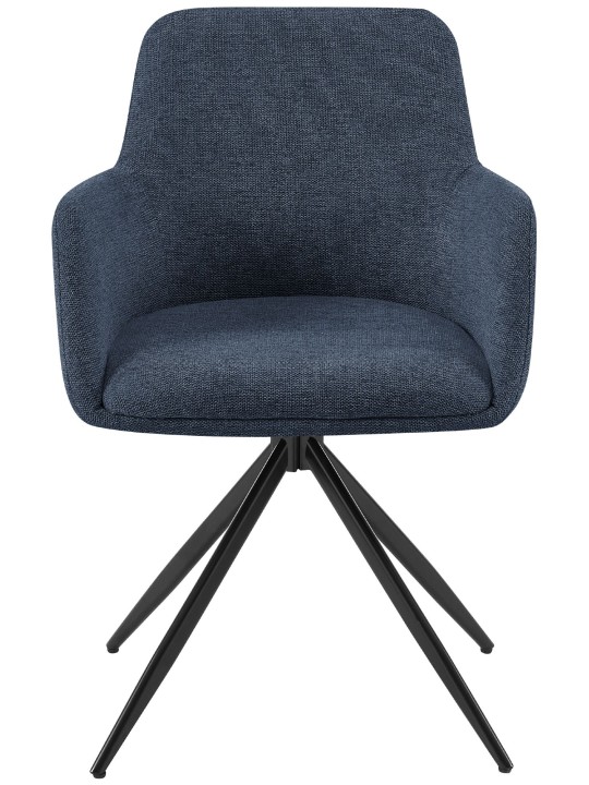 Set van 2 eetkamerstoelen Olema stof, blauw Set van 2 eetkamerstoelen Olema stof, blauw