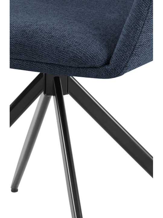 Set van 2 eetkamerstoelen Olema stof, blauw Set van 2 eetkamerstoelen Olema stof, blauw