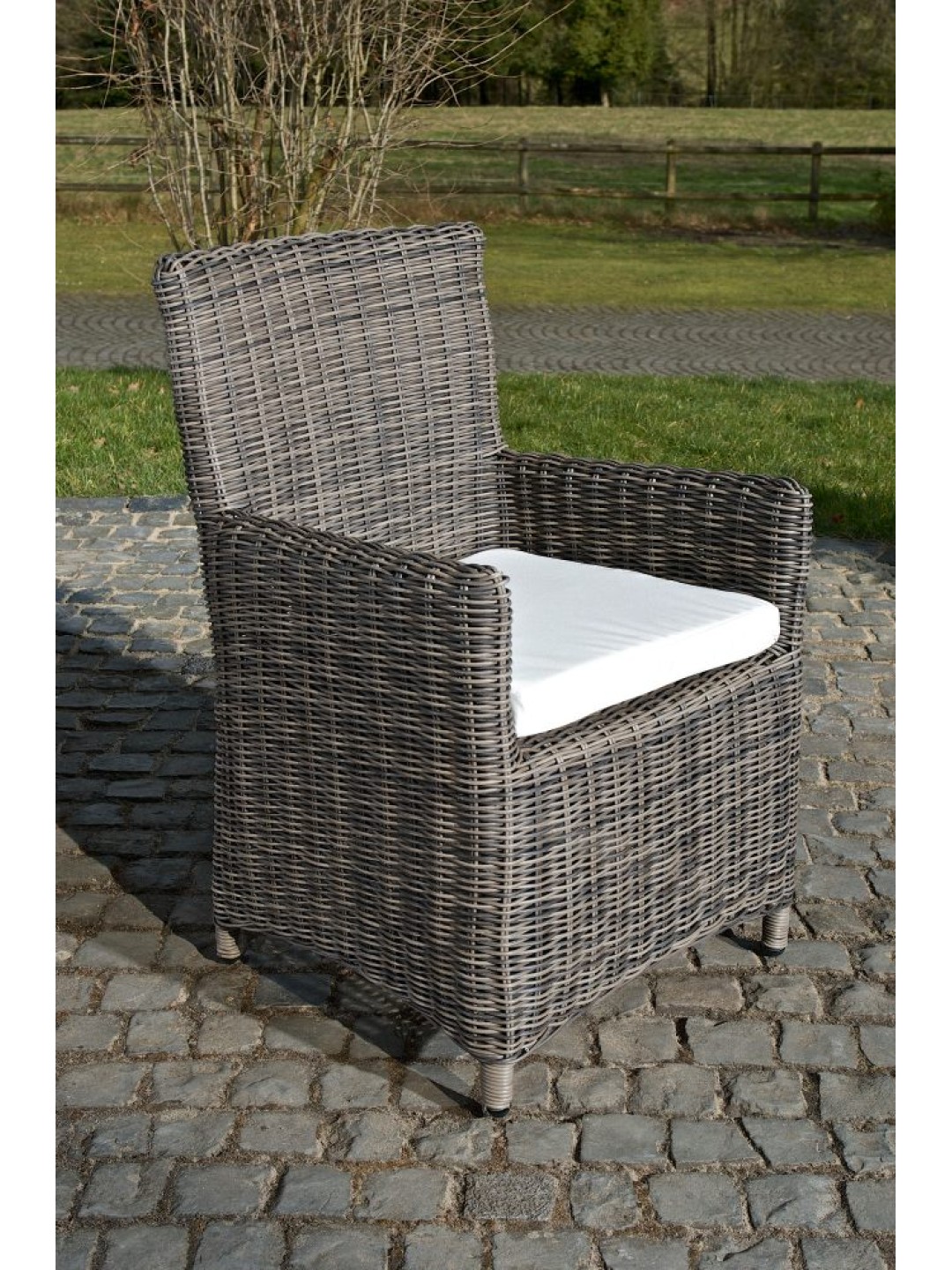 Stoel Fontana / Saint Marlo Crème 5mm, grijs gemêleerd