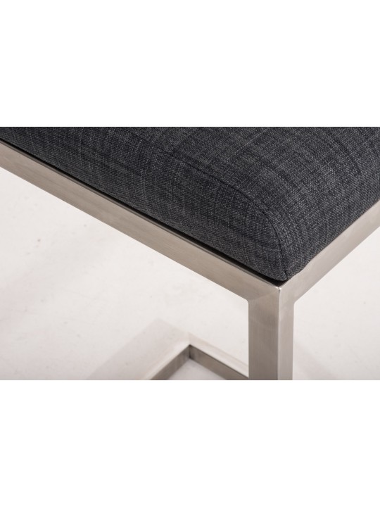 Barkruk Paros stof, donkergrijs