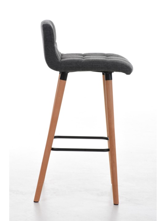 Barkruk Lincoln stof, lichtgrijs