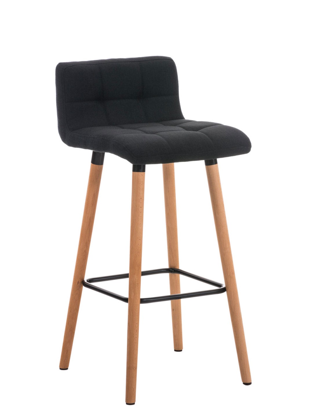 Barkruk Lincoln stof, zwart