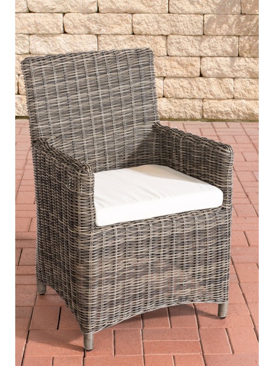 Stoel Fontana / Saint Marlo Crème 5mm, grijs gemêleerd Stoel Fontana / Saint Marlo Crème 5mm, grijs gemêleerd