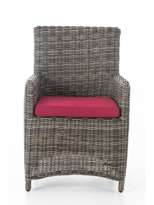 Stoel Fontana / Sankt Marlo Robijnrood 5mm, grijs gemêleerd