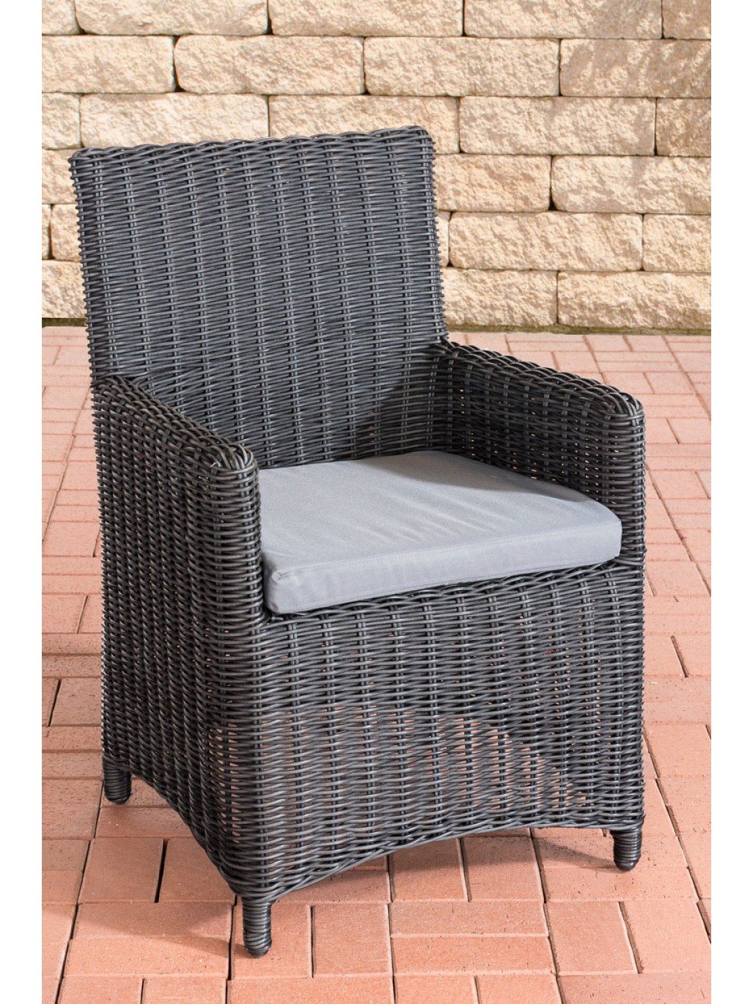 Stoel Fontana / Sankt Marlo ijzergrijs 5mm, zwart