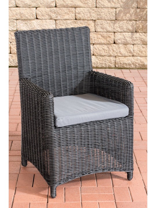 Stoel Fontana / Sankt Marlo ijzergrijs 5mm, zwart