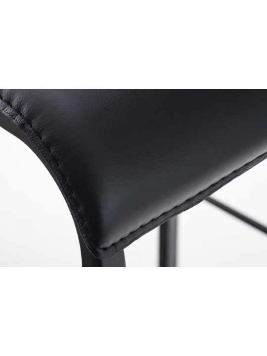 Barkruk Avola leer plat B78, zwart Barkruk Avola leer plat B78, zwart