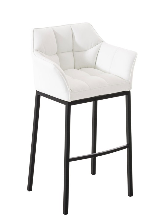 Barkruk Damaso B met 4-poots frame, wit