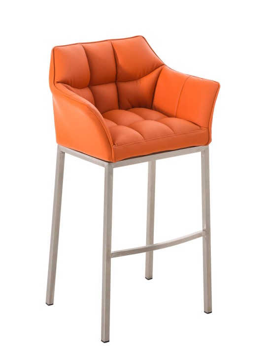 Barkruk Damaso E met 4-poots frame, oranje