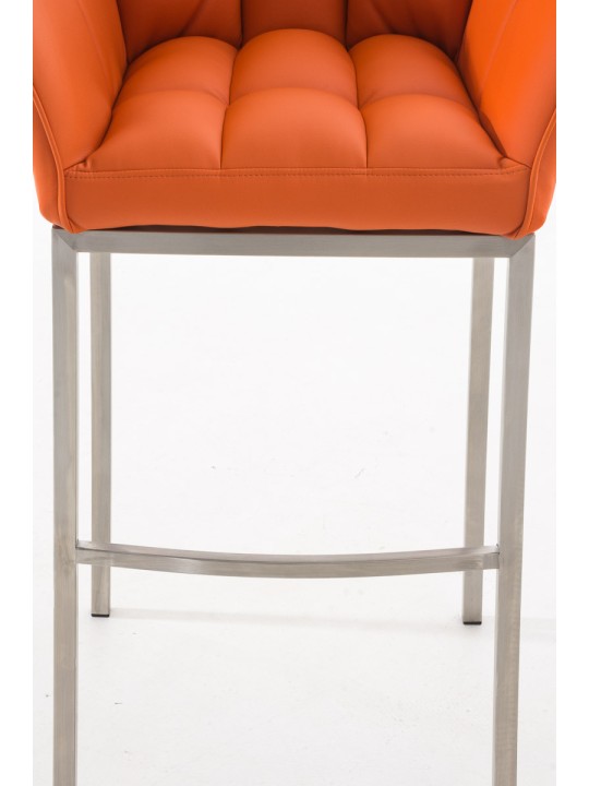 Barkruk Damaso E met 4-poots frame, oranje
