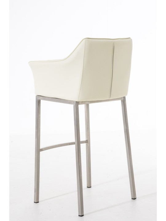 Barkruk Damaso E met 4-poots frame, crème