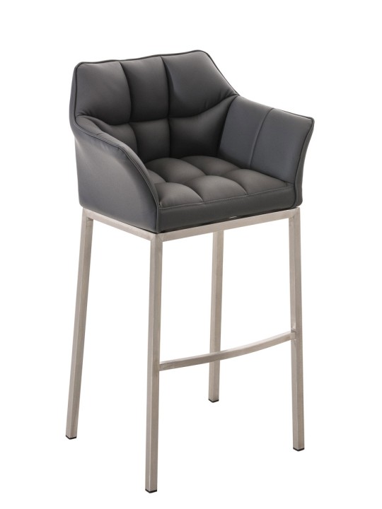 Barkruk Damaso E met 4-poots frame, grijs