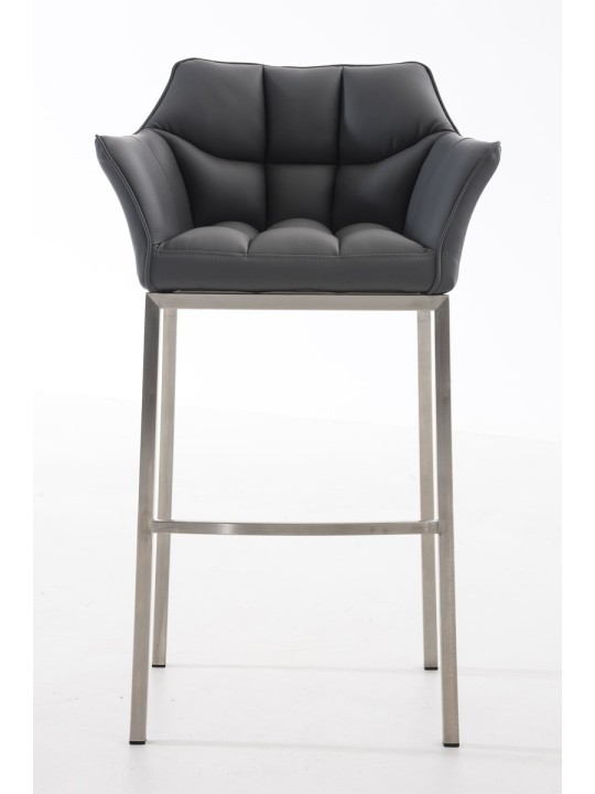 Barkruk Damaso E met 4-poots frame, grijs