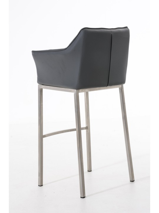 Barkruk Damaso E met 4-poots frame, grijs