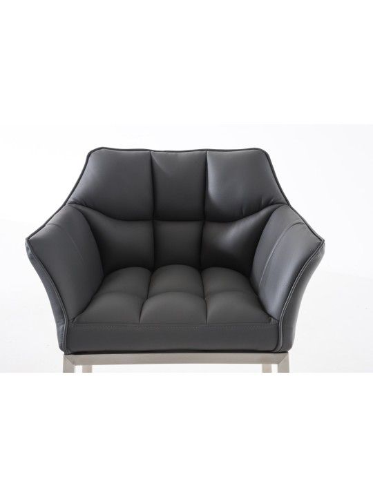 Barkruk Damaso E met 4-poots frame, grijs