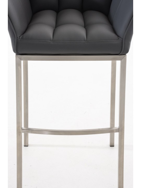 Barkruk Damaso E met 4-poots frame, grijs