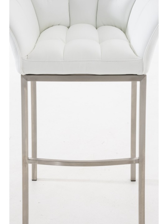 Barkruk Damaso E met 4-poots frame, wit