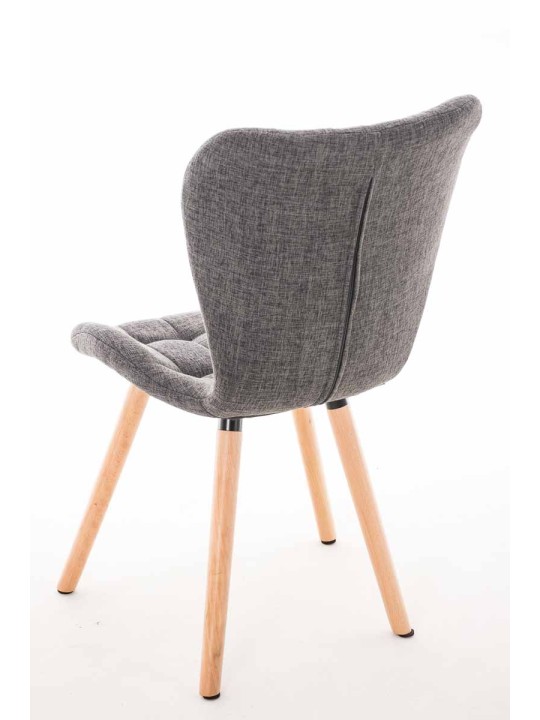 Stoel Elda stof naturel, lichtgrijs