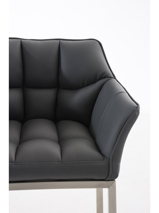 Barkruk Damaso E met 4-poots frame, grijs