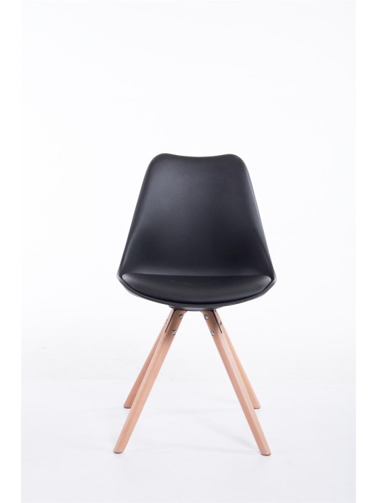 Toulouse Natura Ronde bezoekersstoel, zwart