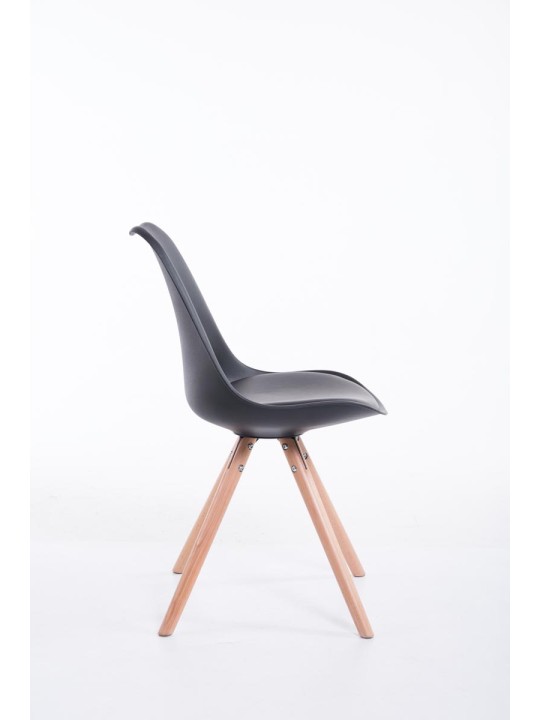 Toulouse Natura Ronde bezoekersstoel, zwart