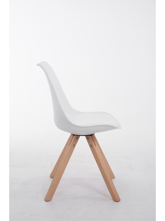 Bezoekersstoel Toulouse Natura Square, wit