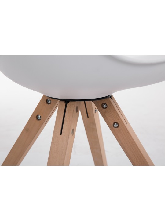 Bezoekersstoel Toulouse Natura Square, wit