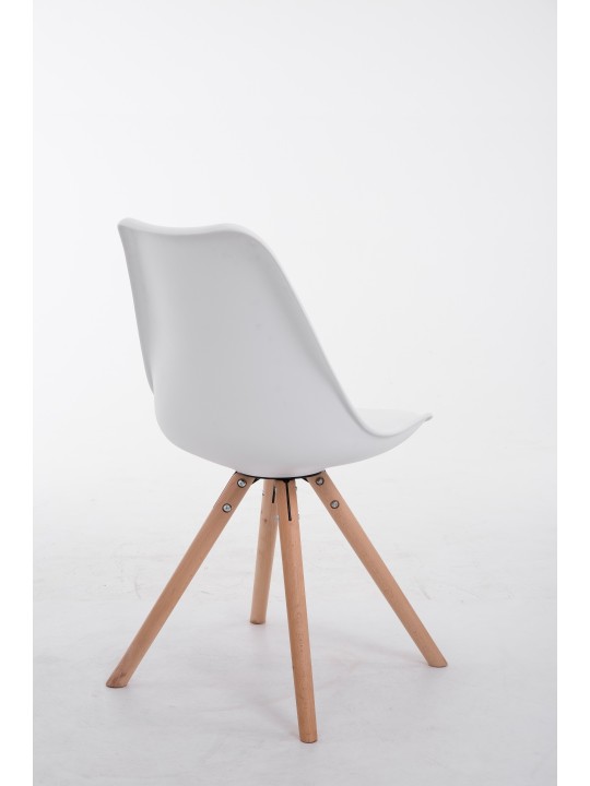 Toulouse Natura Ronde bezoekersstoel, wit