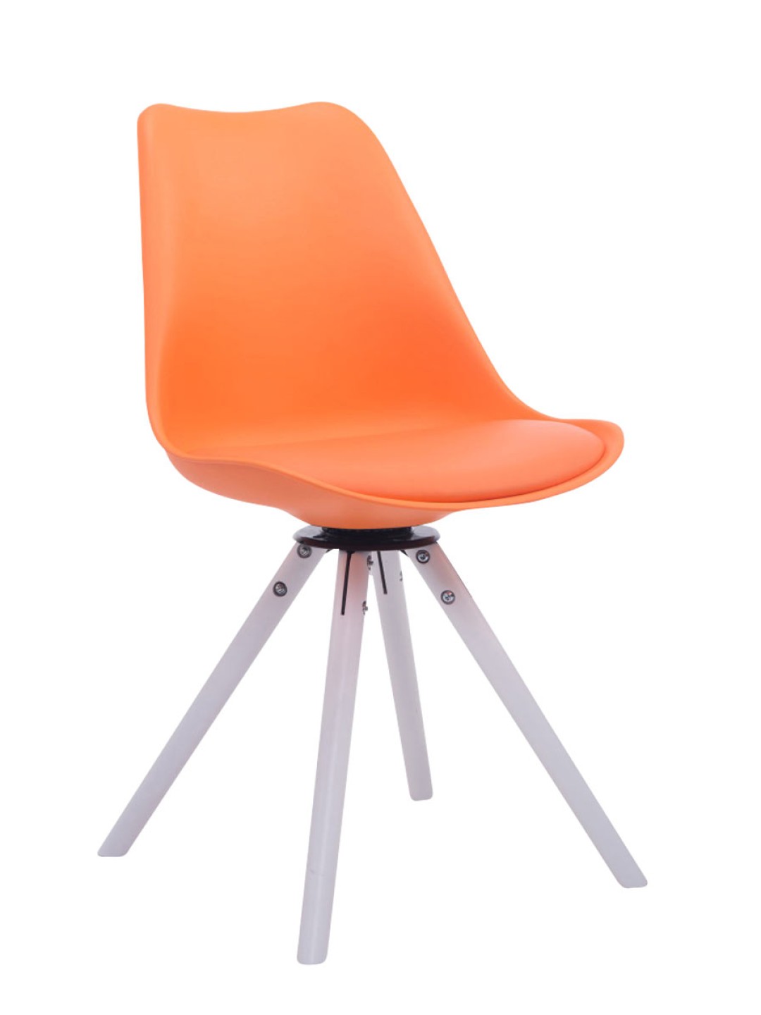 Troyes draaibare ronde bezoekersstoel, oranje