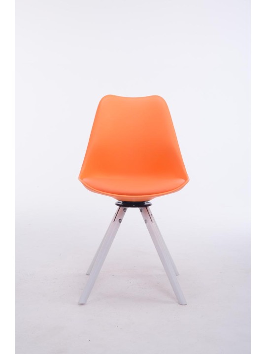 Troyes draaibare ronde bezoekersstoel, oranje