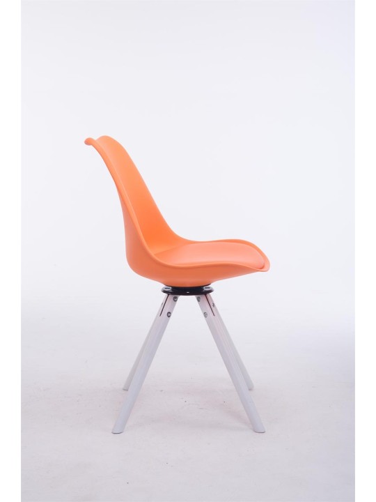 Troyes draaibare ronde bezoekersstoel, oranje