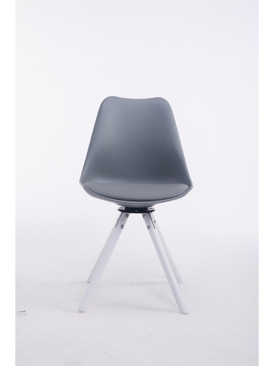 Troyes draaibare ronde bezoekersstoel, grijs