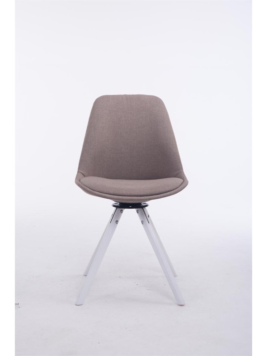Bezoekersstoel Troyes Draaibaar Stof Rond, taupe Bezoekersstoel Troyes Draaibaar Stof Rond, taupe