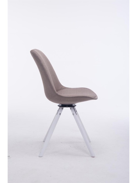Bezoekersstoel Troyes Draaibaar Stof Rond, taupe Bezoekersstoel Troyes Draaibaar Stof Rond, taupe