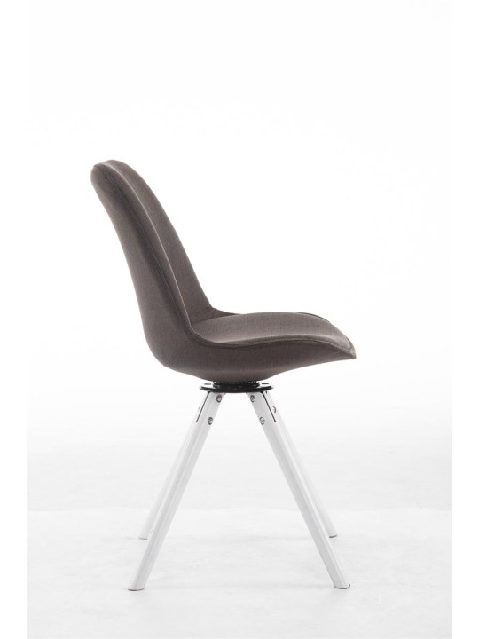 Bezoekersstoel Troyes Draaibaar Stof Rond, donkergrijs Bezoekersstoel Troyes Draaibaar Stof Rond, donkergrijs