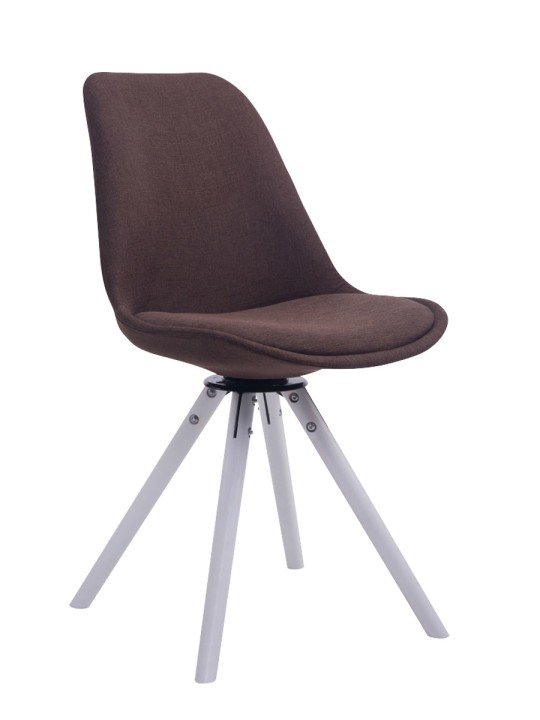 Bezoekersstoel Troyes Draaibaar Stof Rond, bruin Bezoekersstoel Troyes Draaibaar Stof Rond, bruin