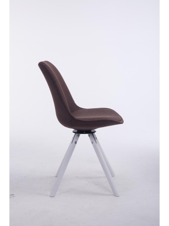 Bezoekersstoel Troyes Draaibaar Stof Rond, bruin Bezoekersstoel Troyes Draaibaar Stof Rond, bruin