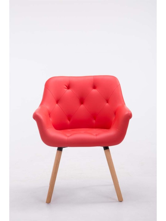 Bezoekersstoel Cassidy natura, rood Bezoekersstoel Cassidy natura, rood