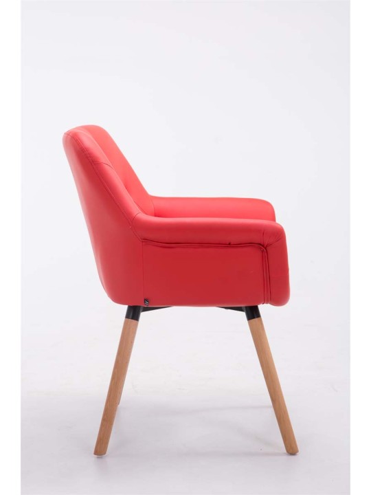 Bezoekersstoel Cassidy natura, rood Bezoekersstoel Cassidy natura, rood