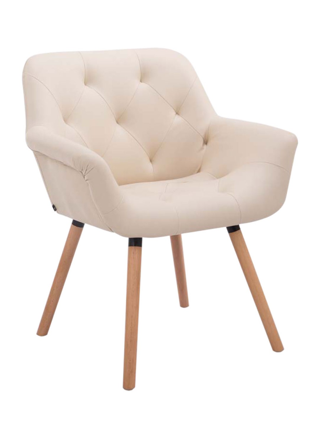 Bezoekersstoel Cassidy natura, crème