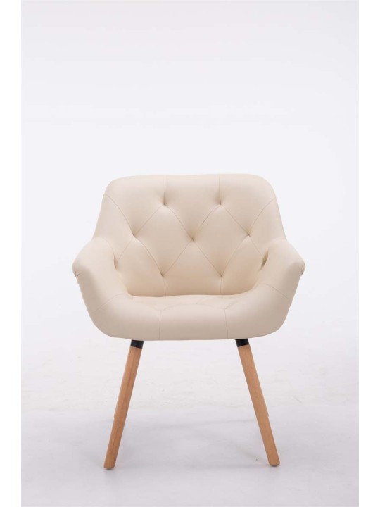 Bezoekersstoel Cassidy natura, crème