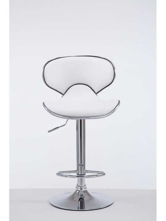 Barkruk Las Vegas V2 chroom, wit