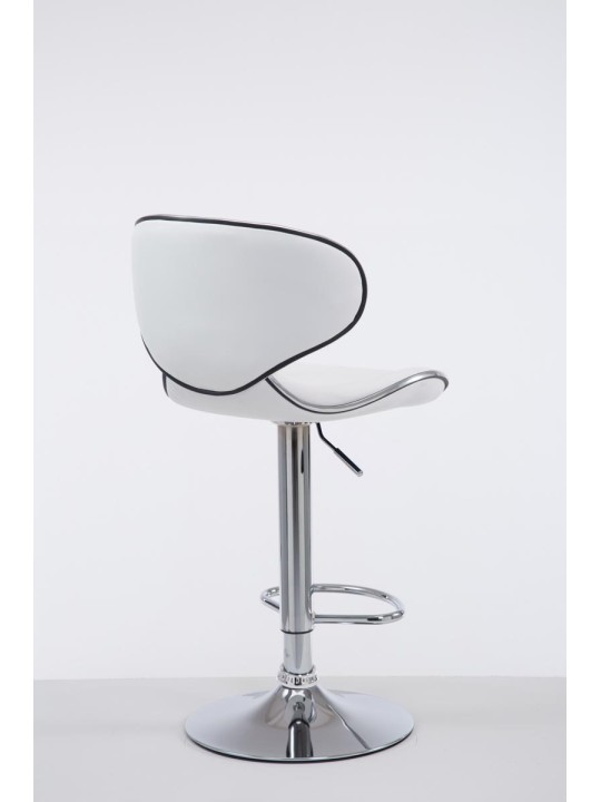 Barkruk Las Vegas V2 chroom, wit