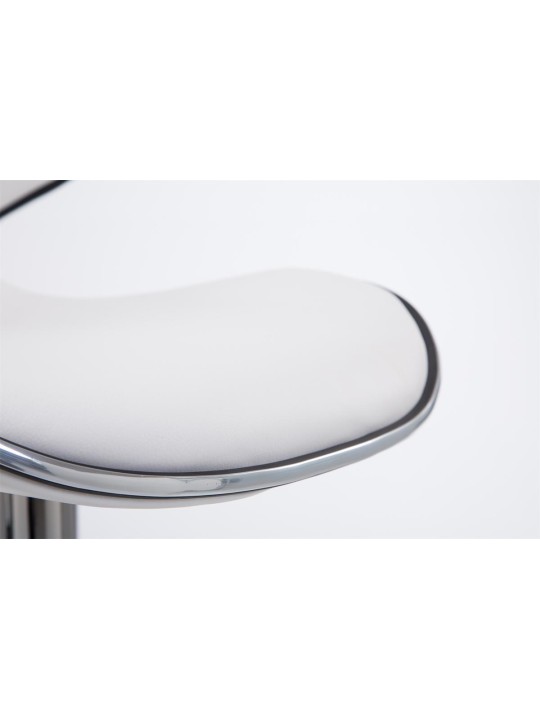 Barkruk Las Vegas V2 chroom, wit