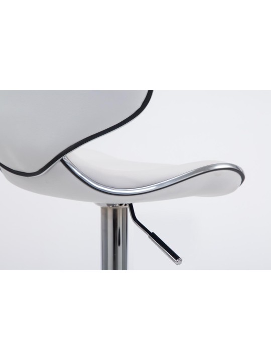 Barkruk Las Vegas V2 chroom, wit