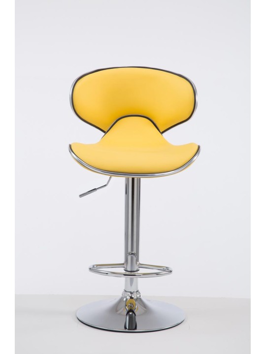 Barkruk Las Vegas V2 chroom, geel