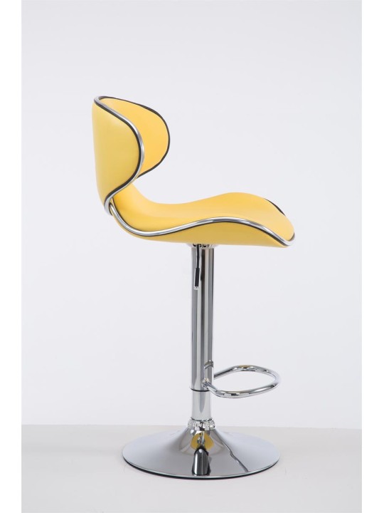 Barkruk Las Vegas V2 chroom, geel