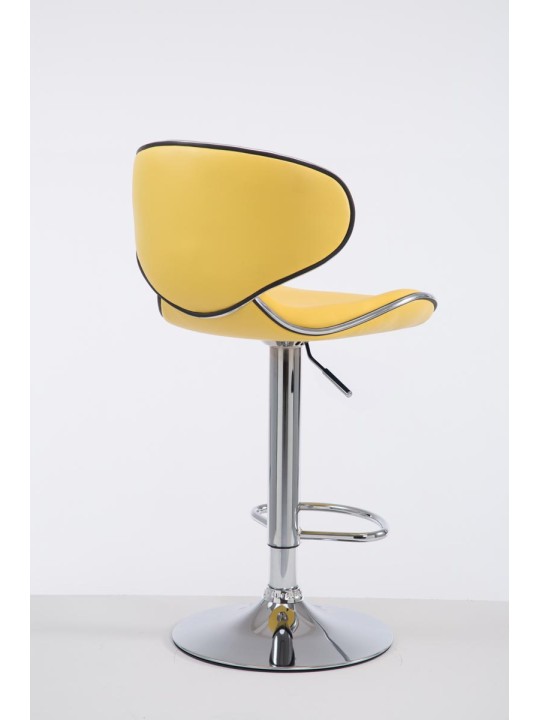 Barkruk Las Vegas V2 chroom, geel