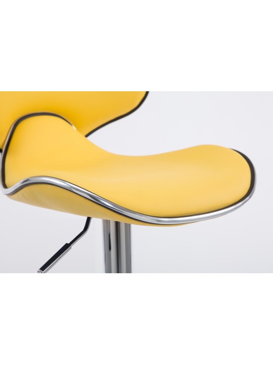 Barkruk Las Vegas V2 chroom, geel