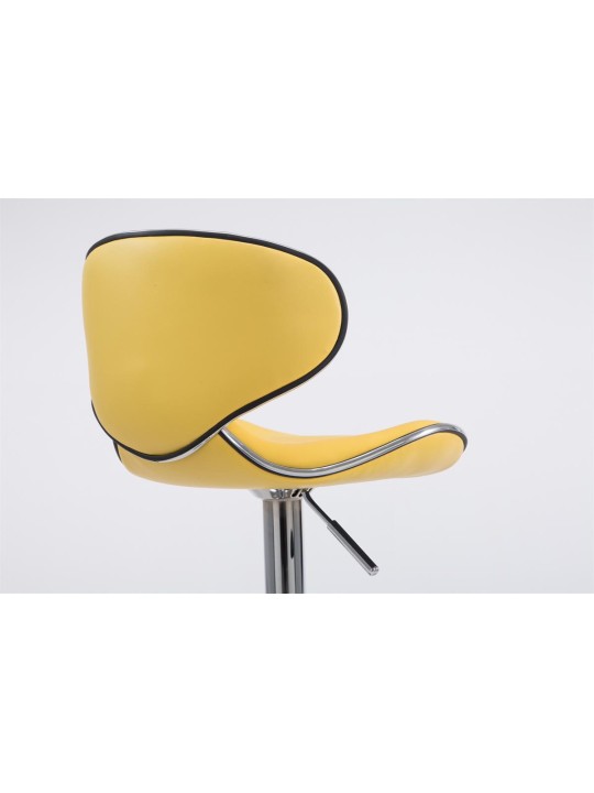Barkruk Las Vegas V2 chroom, geel